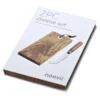 ⁦מארז ספר קרש חיתוך + סכיני גבינה קטן⁩ – תמונה ⁦2⁩