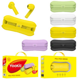 YOOKIE Pea Pod אוזניות איכותיות אלחוטיות Bluetooth קומפקטיות