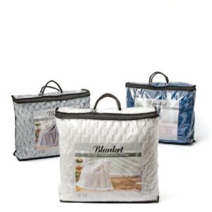 שמיכת יחיד ז'אקארד קוביות 130X170ס"מ 800גרם