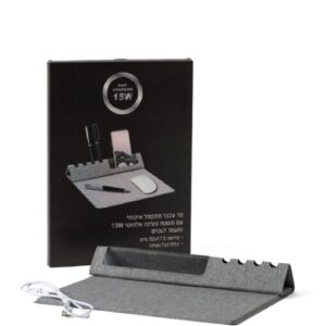 פד עכבר מתקפל מגנטי PU כולל משטח טעינה אלחוטי 15W