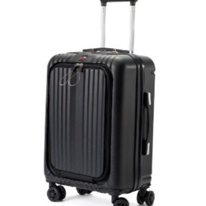 מזוודת טרולי פולו סוויס 20 אינץ׳ עם תא קידמי לנייד,גלגלים מתפרקים