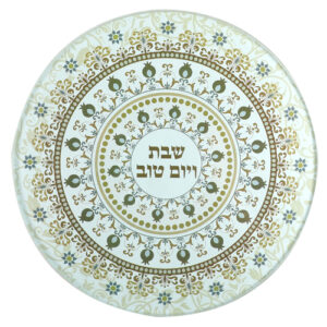 תחתית מודפסת לסיר מזכוכית בלתי שבירה "עיטורים"