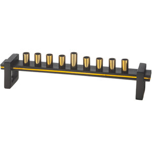 חנוכייה אלומיניום לנרות מהודרת 27x5 ס"מ