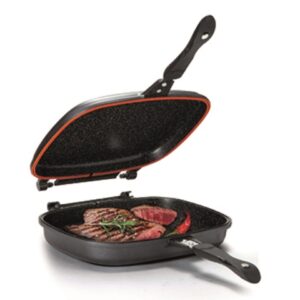 מחבת גריל כפולה ומתפרקת 32 ס"מ BLACK MARBLE