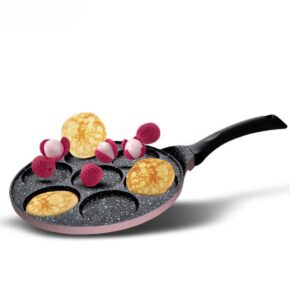 מחבת פנקייק 26 ס”מ 7 שקעים BLACK MARBLE ורוד