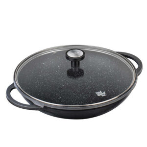 ווק עם מכסה 4.5 ליטר 32 ס"מ BLACK MARBLE