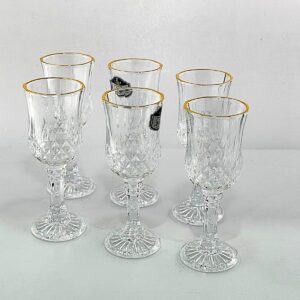 סט ליקר רביעית קריסטל פס זהב*נטו