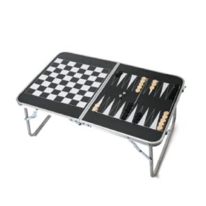 שולחן פיקניק מתקפל עם לוח שש בש דמקה שחמט CAMPSTAR