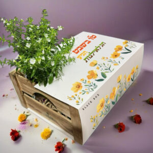 ארגז עץ דקורטיבי - 9 קופסאות רב פעמיות עם פירות יבשים