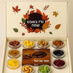 10 קופסאות לשימוש חוזר עם 10 סוגי פירות יבשים ופיצוחים